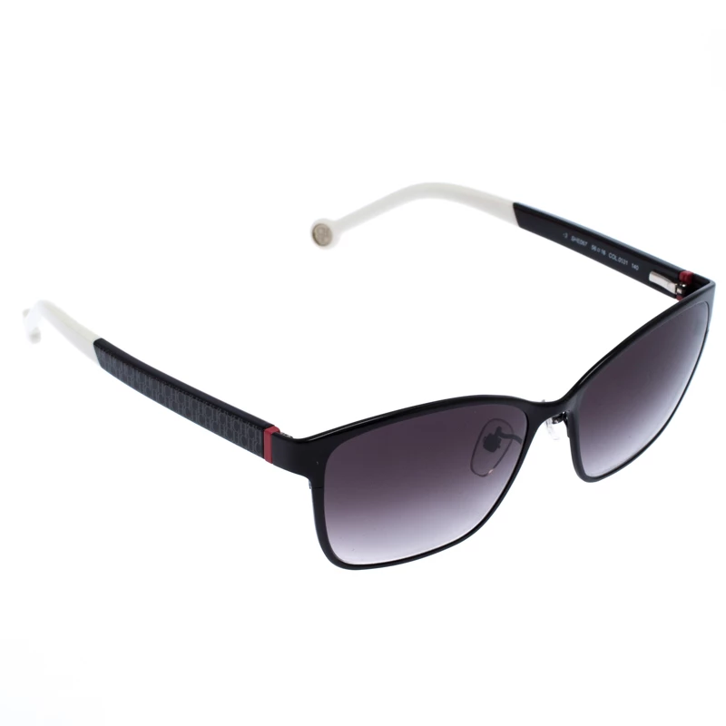 Carolina Herrera Black/White Gradient SHE067 Square Sunglasses Men