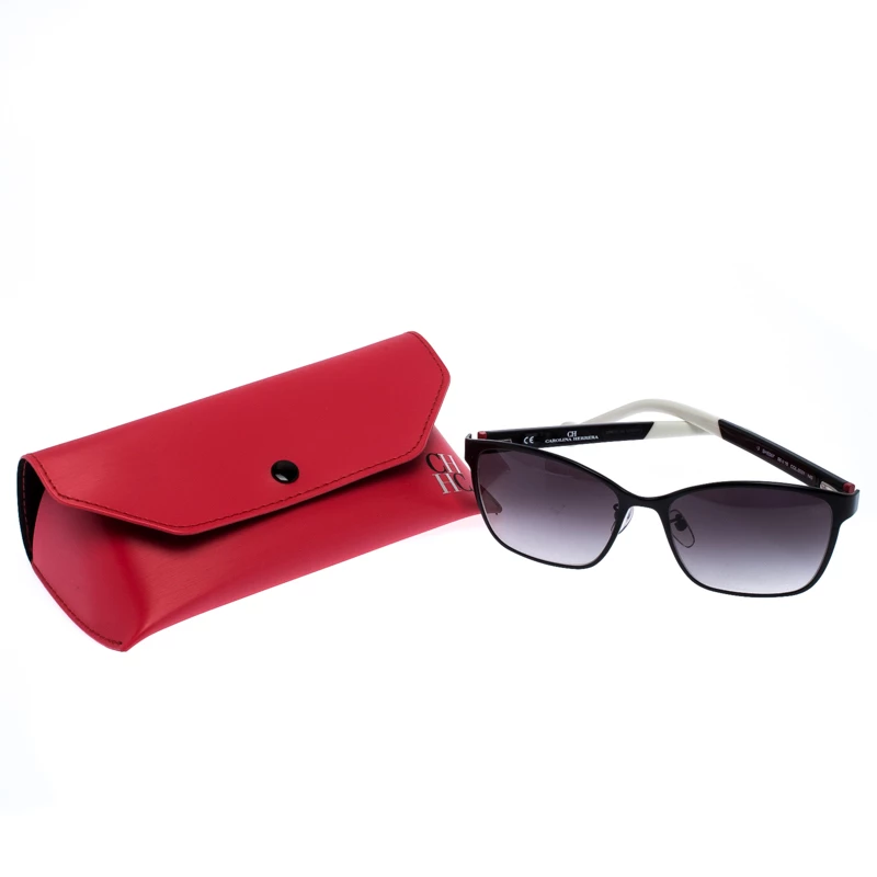 Carolina Herrera Black/White Gradient SHE067 Square Sunglasses Men