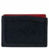 Carolina Herrera Navy Blue/Red Leather Sport Card Holder Men