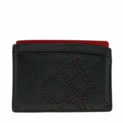 Carolina Herrera Black/Red Leather Sport Card Holder Men