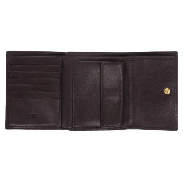 Carolina Herrera Monogram Embossed Flap Wallet Men - Brown