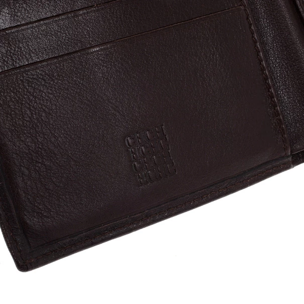 Carolina Herrera Monogram Embossed Flap Wallet Men - Brown