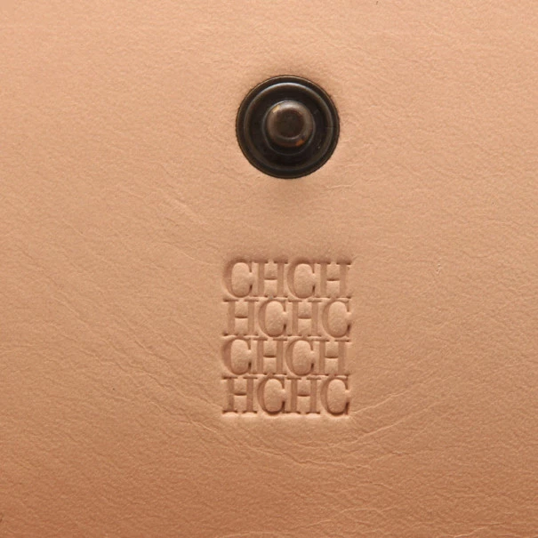 Carolina Herrera Blue Embossed Leather Continental Wallet Men