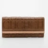 Carolina Herrera Embossed Leather Continental Wallet Men - Brown