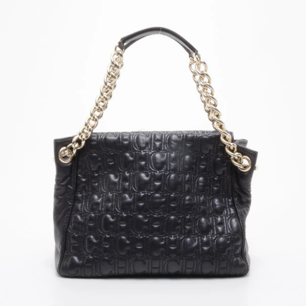 Carolina Herrera Monogram Chain Handle Tote Uncategorized