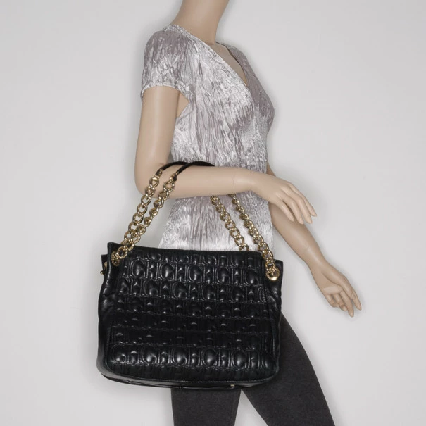 Carolina Herrera Monogram Chain Handle Tote Uncategorized