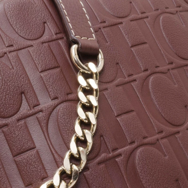Carolina Herrera Brown Monogram Messenger Uncategorized