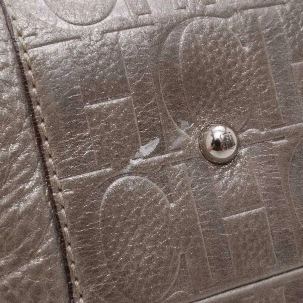 Carolina Herrera Monogram Chain Handle Tote Silver Uncategorized