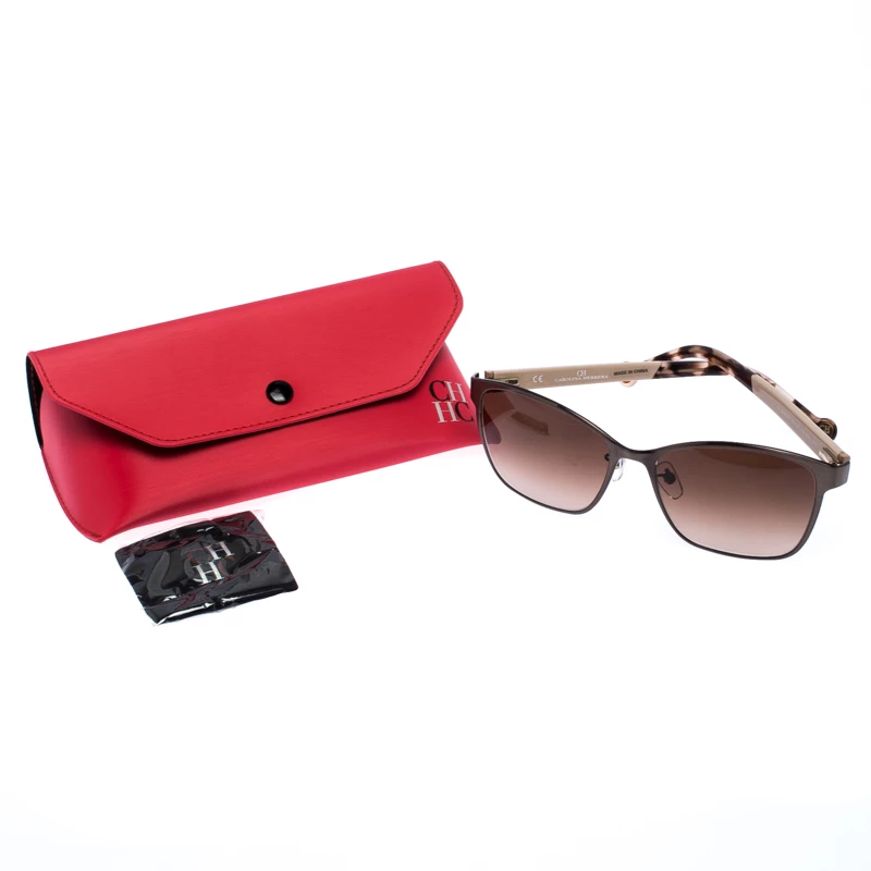 Carolina Herrera Brown/Beige Gradient SHE067 Square Sunglasses Women