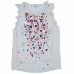 Carolina Herrera White Embellished Top S Women