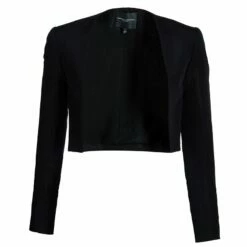 Carolina Herrera Black Cropped Jacket S Women