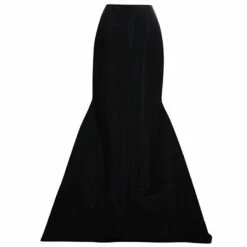 Carolina Herrera Black Tafetta Maxi Skirt S Women