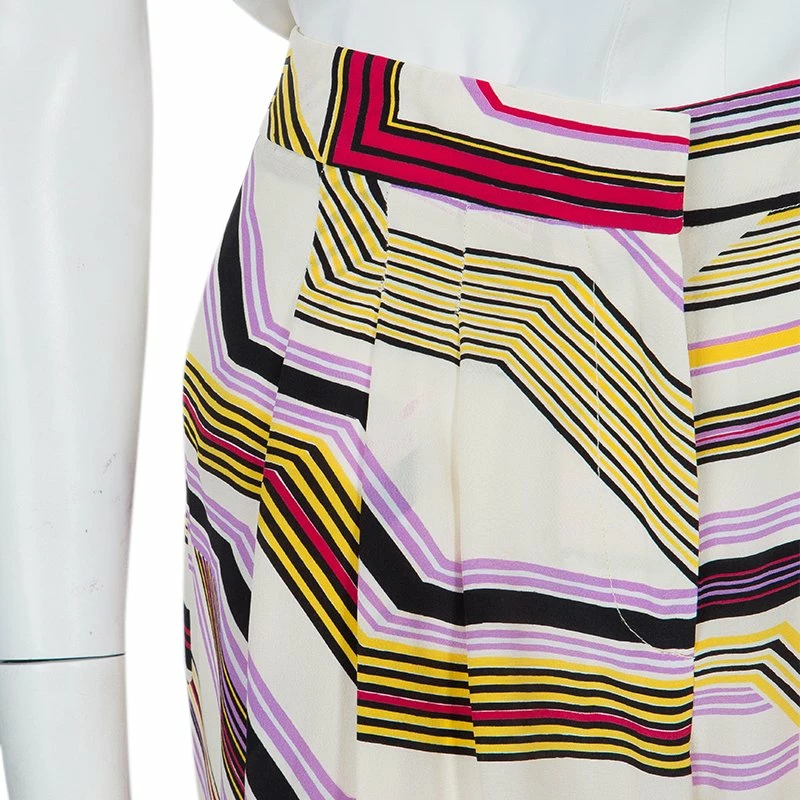 Carolina Herrera Multicolor Geometric Print Wide Leg Silk Pants M Women 5 Carolina Herrera Multicolor Geometric Print Wide Leg Silk Pants M Women - Image 5