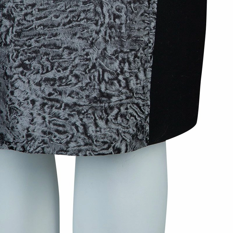 Carolina Herrera Black Contrast Hourglass Panel Detail Short Sleeve Dress M Women