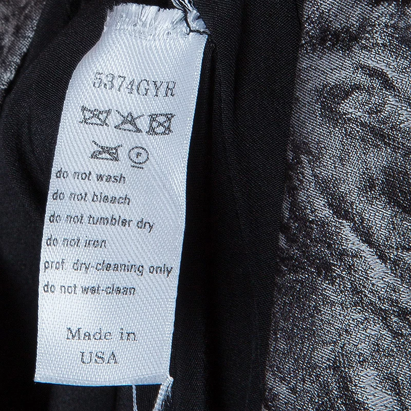 Carolina Herrera Black Contrast Hourglass Panel Detail Short Sleeve Dress M Women