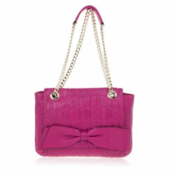Carolina Herrera ‘Holly’ Fuschia Monogram Embossed Bag Women - Purple