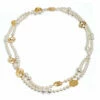 Carolina Herrera A Day For Love Logo Medallion Multi Strand Station Necklace Women - Cream