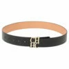 Carolina Herrera Black Leather CHHC Belt 85CM Women