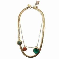 Carolina Herrera Stones And Shells Gold-Tone Necklace Women