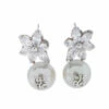 Carolina Herrera Crystal Silver Jasmine Drop Earrings Women - White