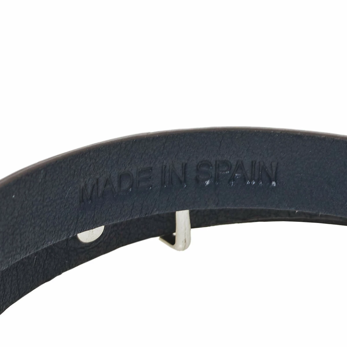 Carolina Herrera Navy Blue Leather Let it Glow Double Wrap Bracelet Women