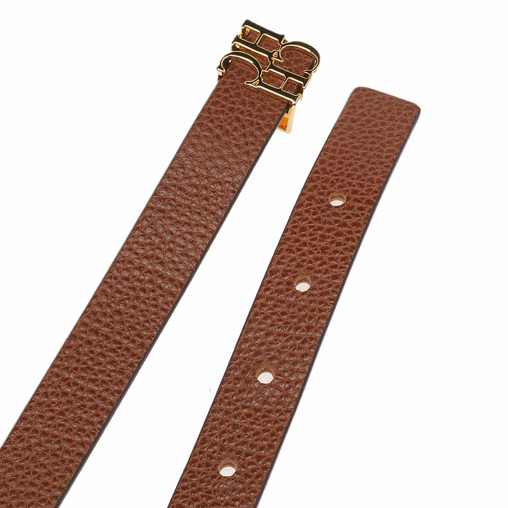 Carolina Herrera Brown Leather CHHC Buckle Belt 85CM Women 4 Carolina Herrera Brown Leather CHHC Buckle Belt 85CM Women - Image 4