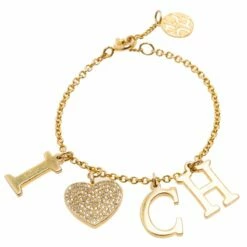 Carolina Herrera I Love CH Gold Tone Bracelet Women
