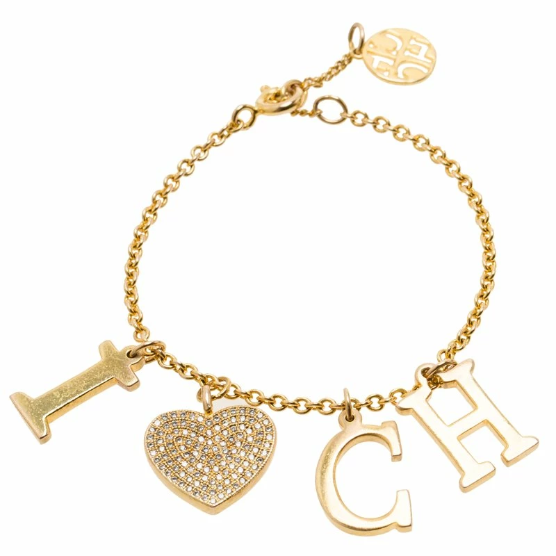 Carolina Herrera I Love CH Gold Tone Bracelet Women