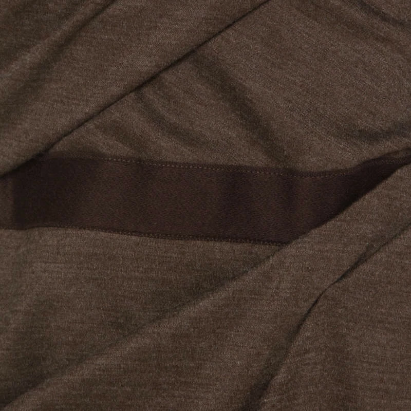 Carolina Herrera Brown Wool Asymmetric Draped Fitted Dress S Women