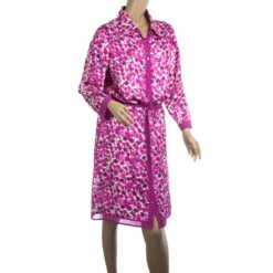 Alternative view of Carolina Herrera Floral Print Shirt Dress L Women - Pink