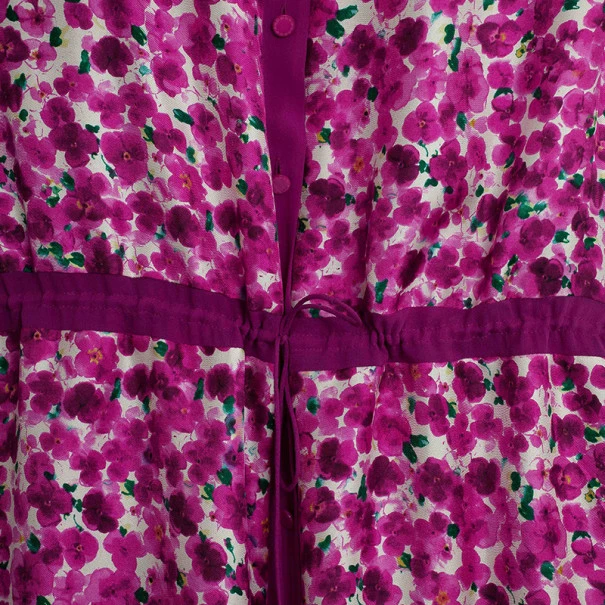 Carolina Herrera Floral Print Shirt Dress L Women - Pink 6 Carolina Herrera Floral Print Shirt Dress L Women - Pink - Image 6