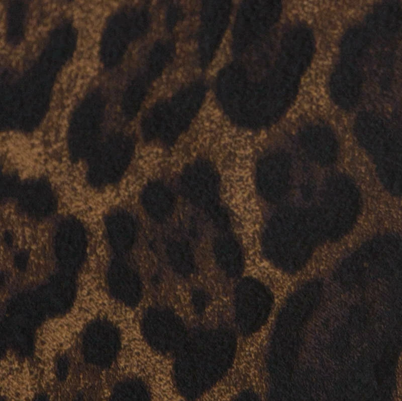 CH Carolina Herrera Bicolor Leopard Pattern Jacquard Tapered Pants L Women - Brown