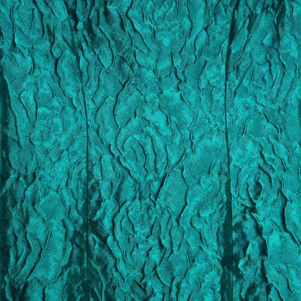 Carolina Herrera Green Jacquard Strapless Mermaid Gown S Women