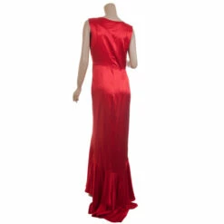 Alternative view of Carolina Herrera Red Silk Gown M Women