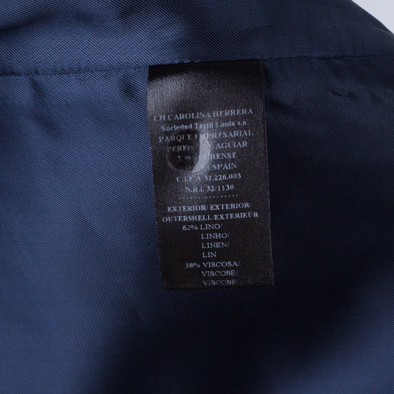 Carolina Herrera Navy Skirt Suit L Women - Navy Blue