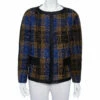 Carolina Herrera Multicolor Tweed Button Front Jacket XL Women