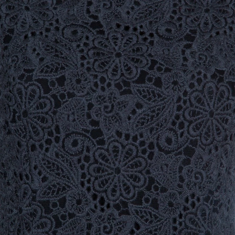 Carolina Herrera Grey Lace Sheath Dress L Women