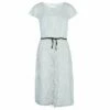 Carolina Herrera White Polka Dot Pintucked Ruffle Detail Cap Sleeve Dress M Women