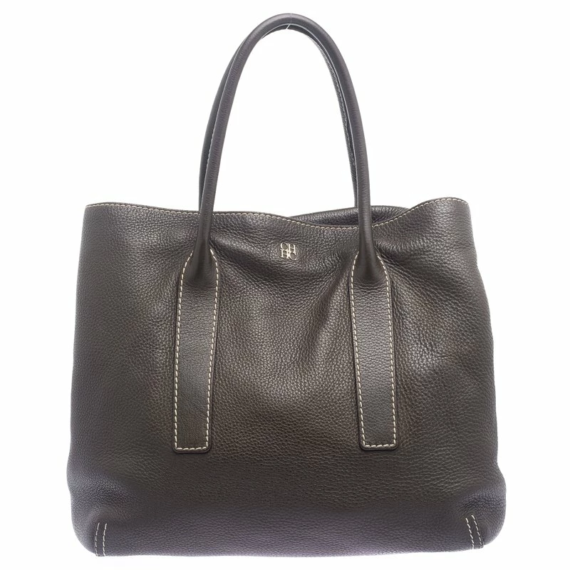 Carolina Herrera Brown Leather Tote Women