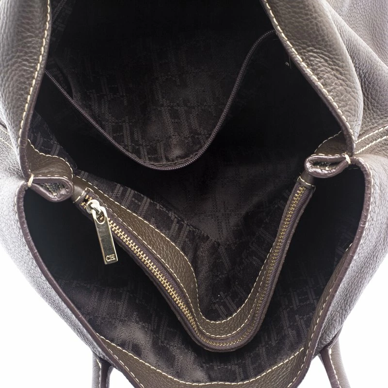 Carolina Herrera Brown Leather Tote Women