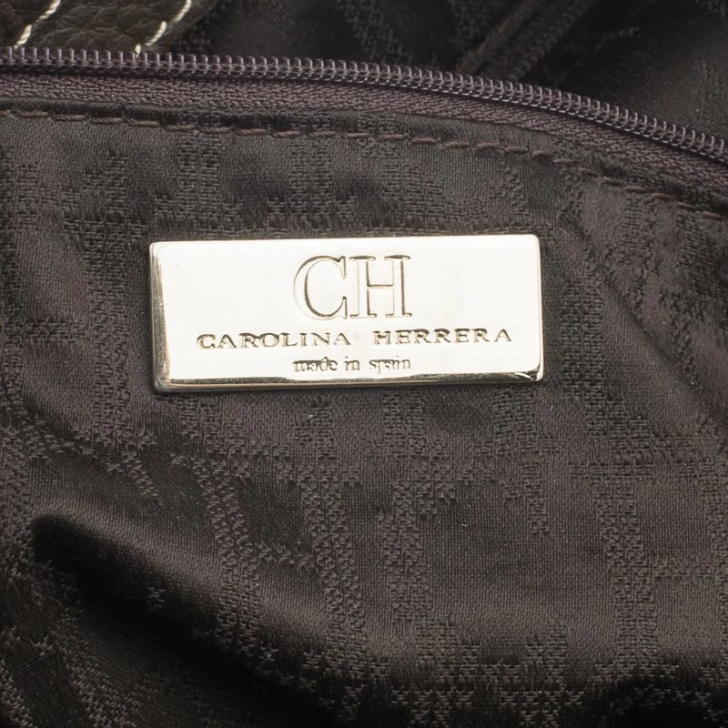 Carolina Herrera Brown Leather Tote Women