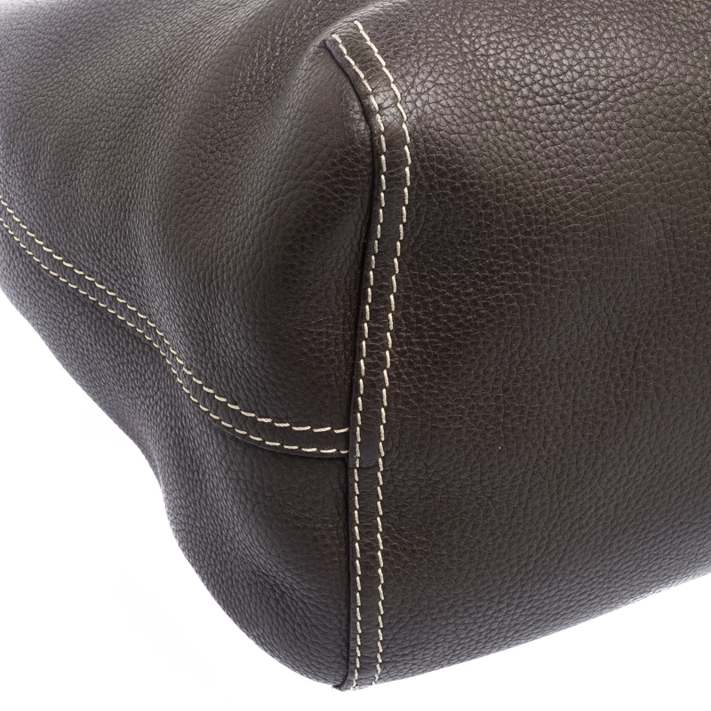 Carolina Herrera Brown Leather Tote Women