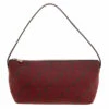 Carolina Herrera Red/Brown Canvas Cosmetic Pouch Women