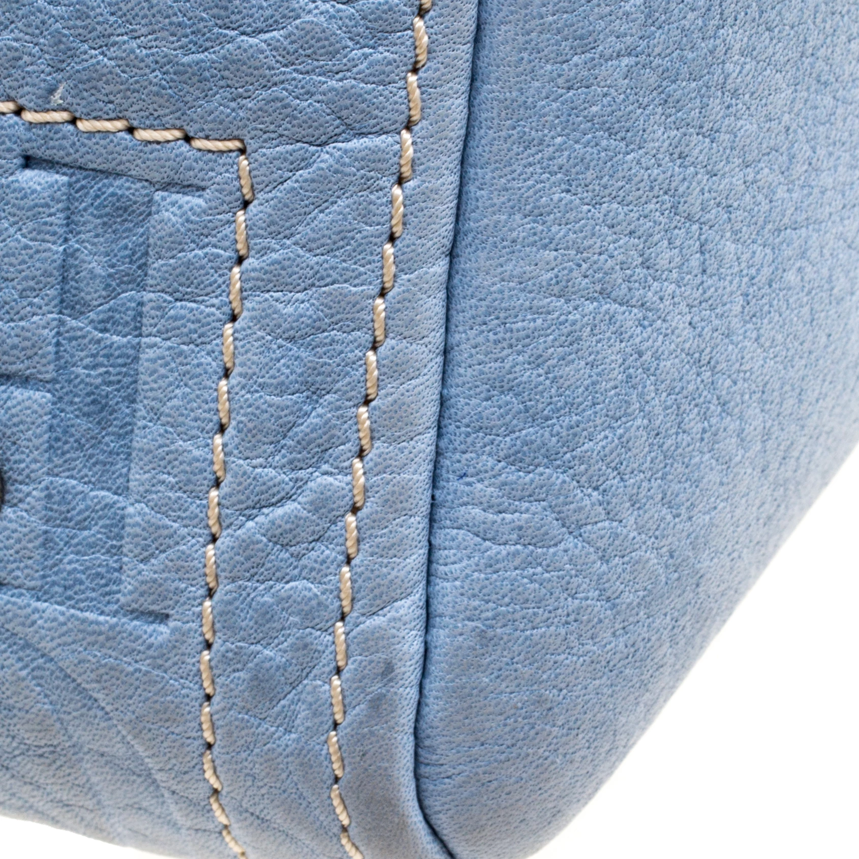 Carolina Herrera Powdered Blue Leather Mini Andy Boston Bag Women