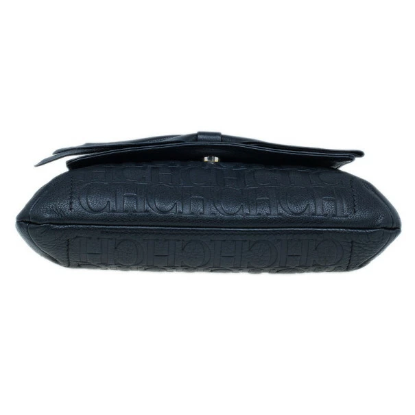 Carolina Herrera Black Leather Audrey Shoulder Bag Women