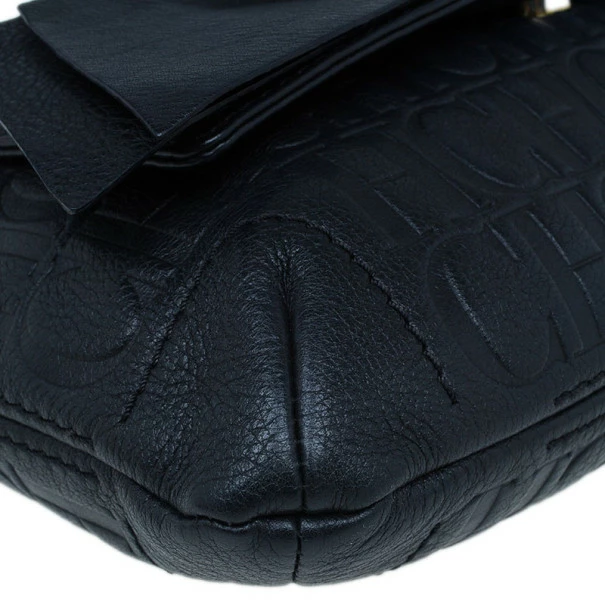 Carolina Herrera Black Leather Audrey Shoulder Bag Women