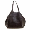 Carolina Herrera Brown Monogram Leather Matryoshka Tote Women