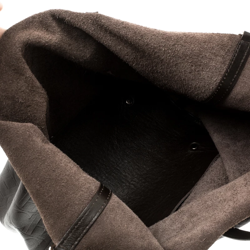 Carolina Herrera Brown Monogram Leather Matryoshka Tote Women