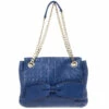 Carolina Herrera Blue Leather Small Audrey Women