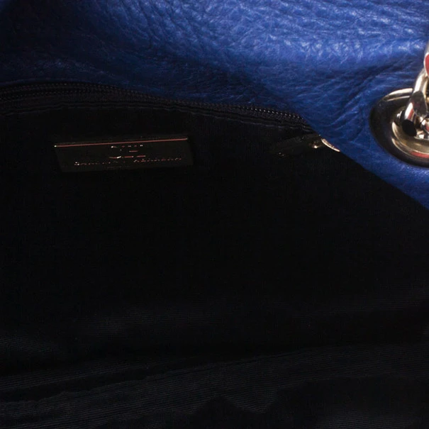 Carolina Herrera Blue Leather Small Audrey Women